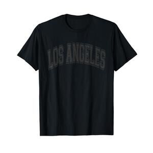 Los Angeles Arched Text Outline T-Shirt